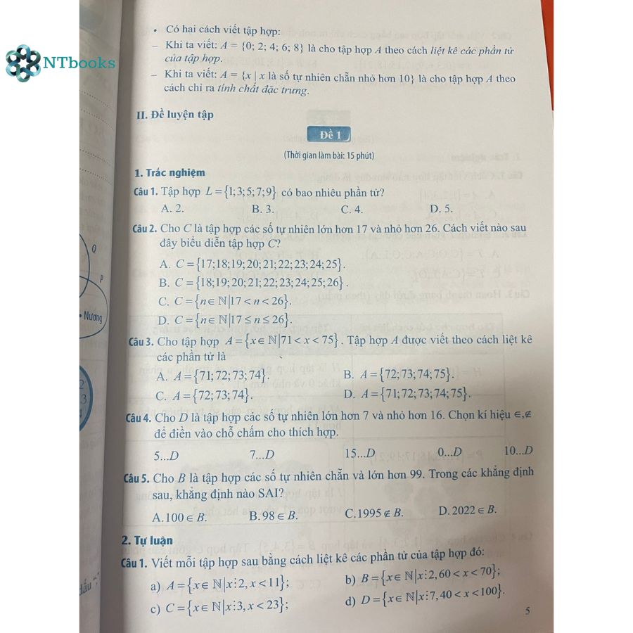 Combo 2 cuốn sách Bộ đề kiểm tra Toán 6 Tập 1 + Tập 2