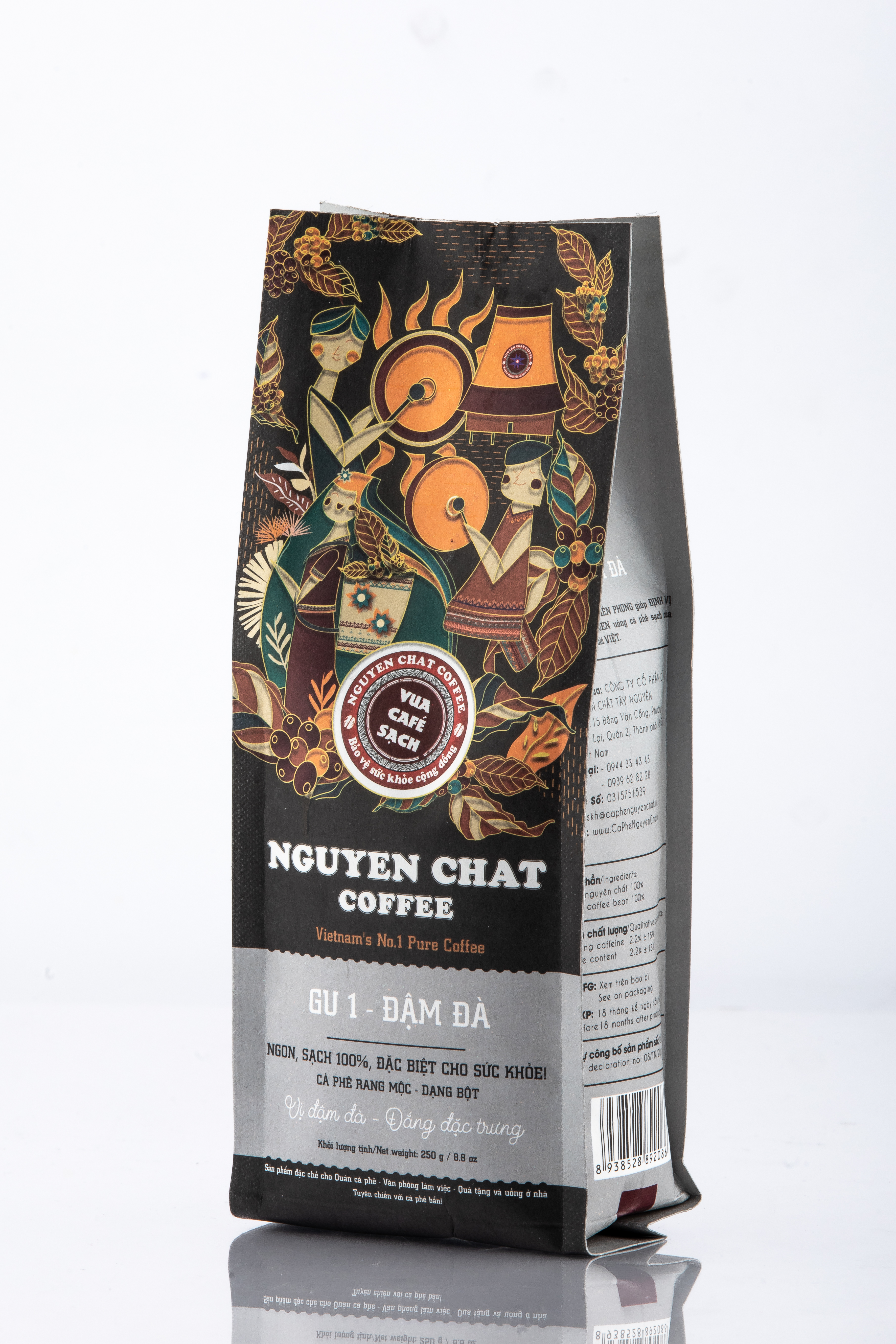 Cà phê xay nguyên chất GU 1 Vietnamese Cofee Style No.1 vị đắng đậm, hương thơm nhẹ, hậu vị ngọt - 250g