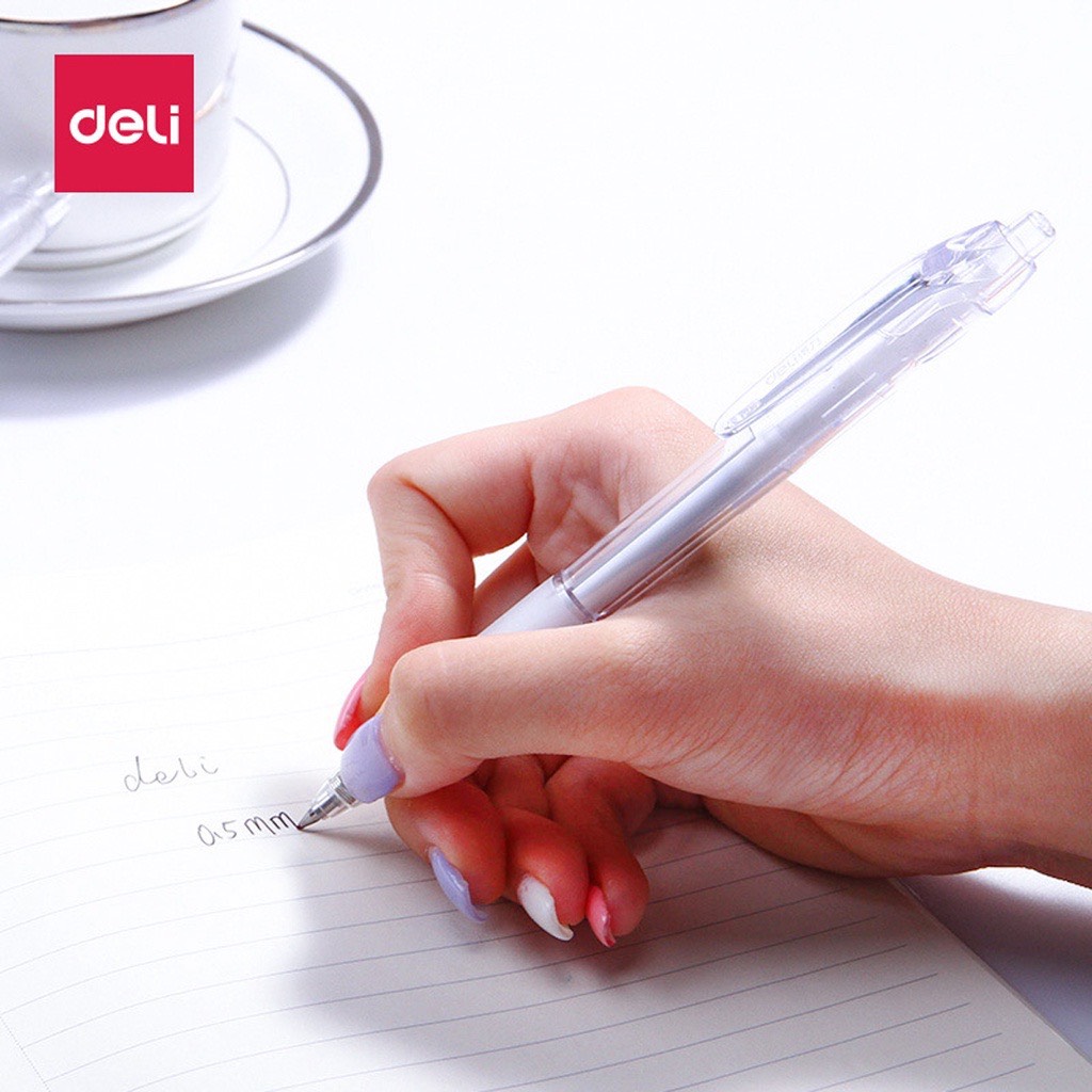 Hộp 5 Bút gel Deli A575 ngòi 0.5mm