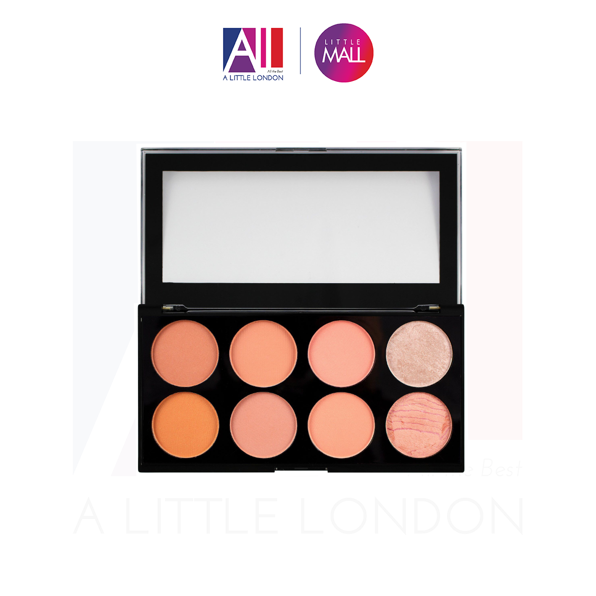 Bảng 3 in 1 phấn má/highlight/ tạo khối Makeup Revolution Ultra Blush Palette