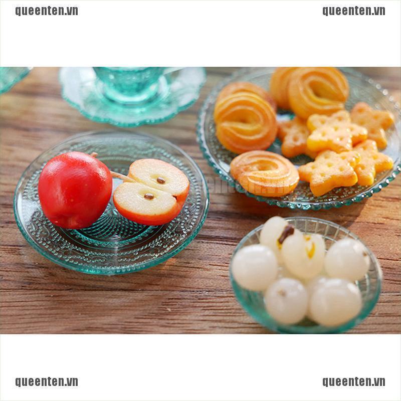 1:6 Dollhouse miniature Furniture Accessories Glass Texture Tea Cup Fruit Plate QUVN