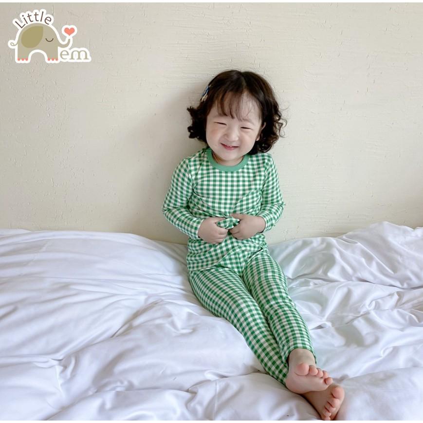 Bộ đồ dài tay cho bé trai/ bé gái _ Bộ caro
