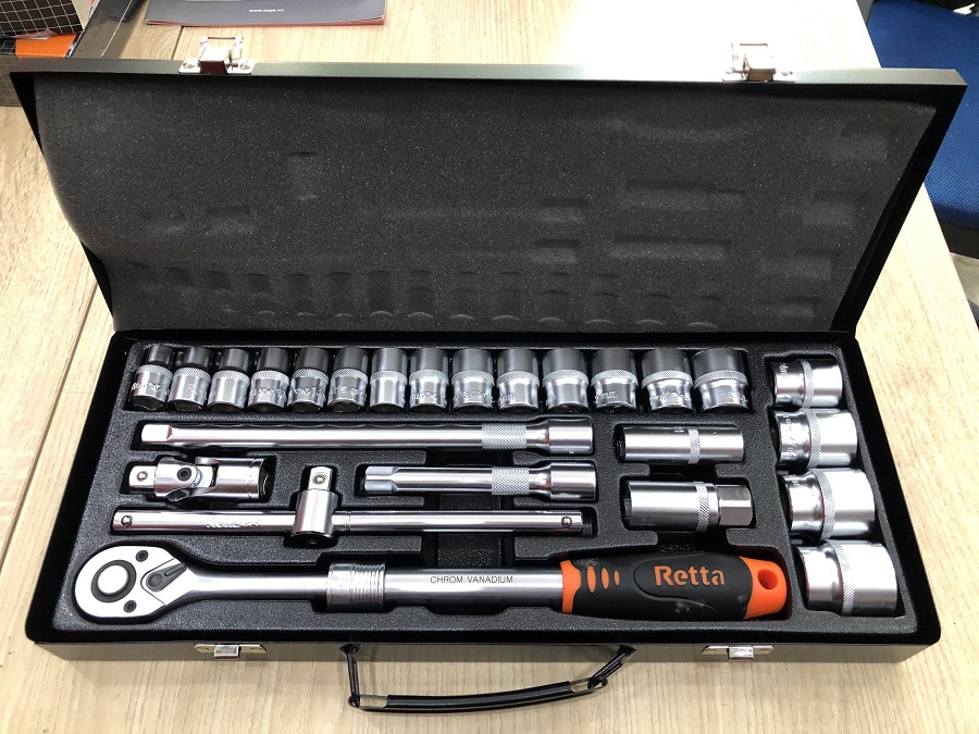 Bộ cần lực - đầu nối 25 chi tiết - 1/2 inch Retta RLT2501