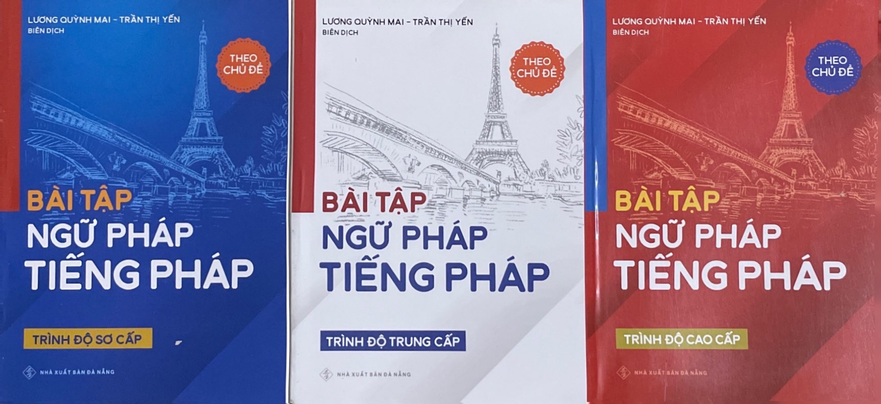 Combo 3 cuốn Bài tập ngữ pháp tiếng pháp : Trình độ sơ cấp + Trình độ Trung Cấp  + Trình độ cao cấp