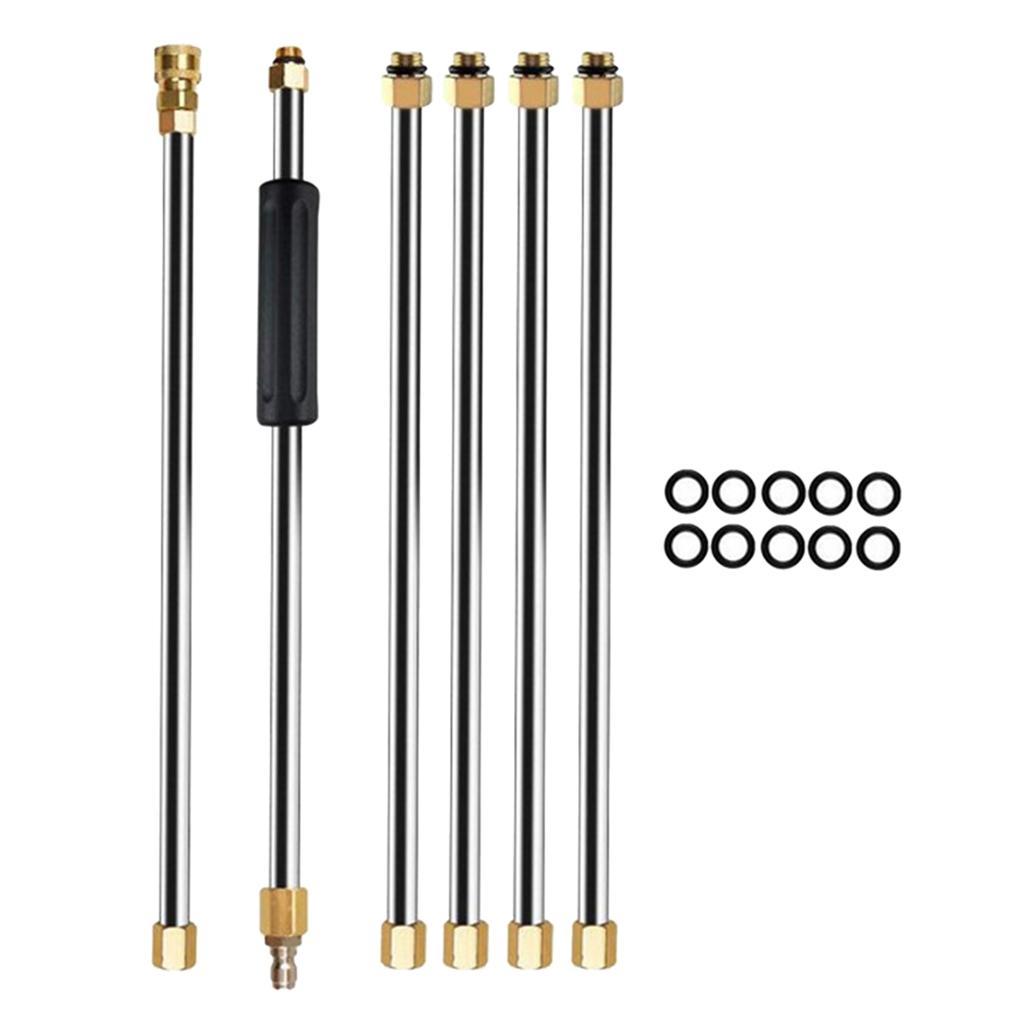 6pc/set Steel 1/4 Quick Connect Rod Wand for Pressure Washer Machine Parts