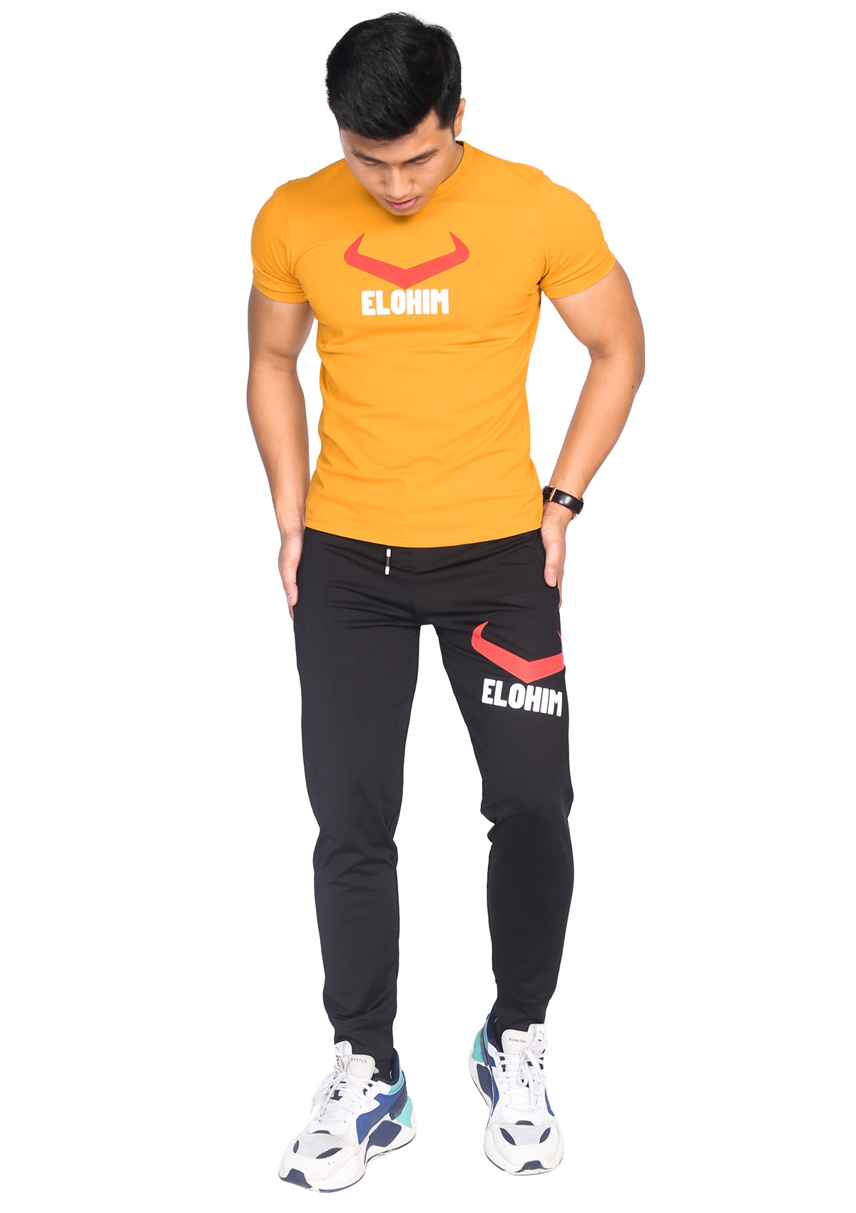 ÁO THỂ THAO LOGO ELOHIM CLASSIC - VÀNG ĐỎ
