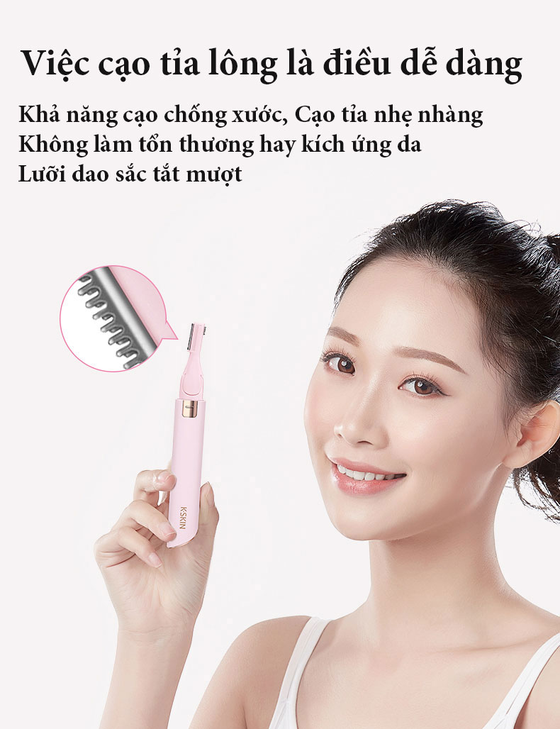 Máy Cạo Tỉa Lông Mày Mini, Cạo Lông Đa Năng - Hàng Chính Hãng