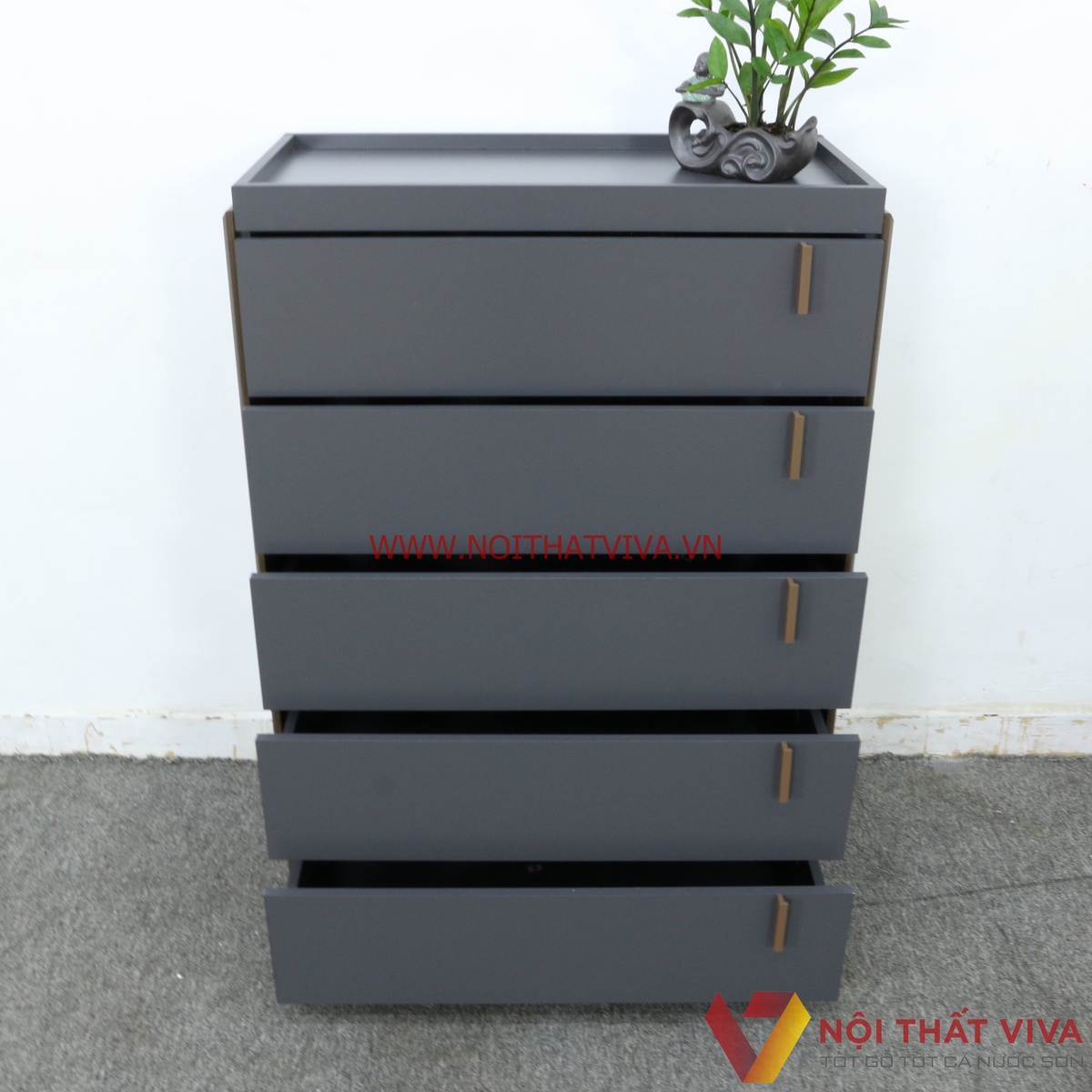 Tủ Giày Gỗ 5 Tầng Tiện Dụng Nhập Khẩu Hiện Đại Màu Nâu Vân Gỗ Phối Xám