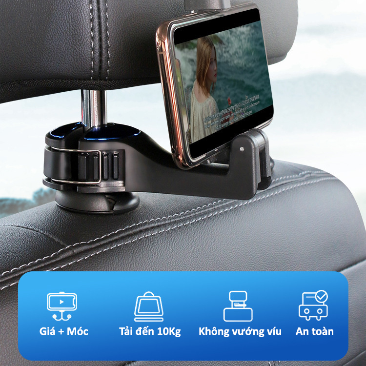 Móc treo ghế sau xe ô tô,móc cài linh hoạt, tiện ích - D1634