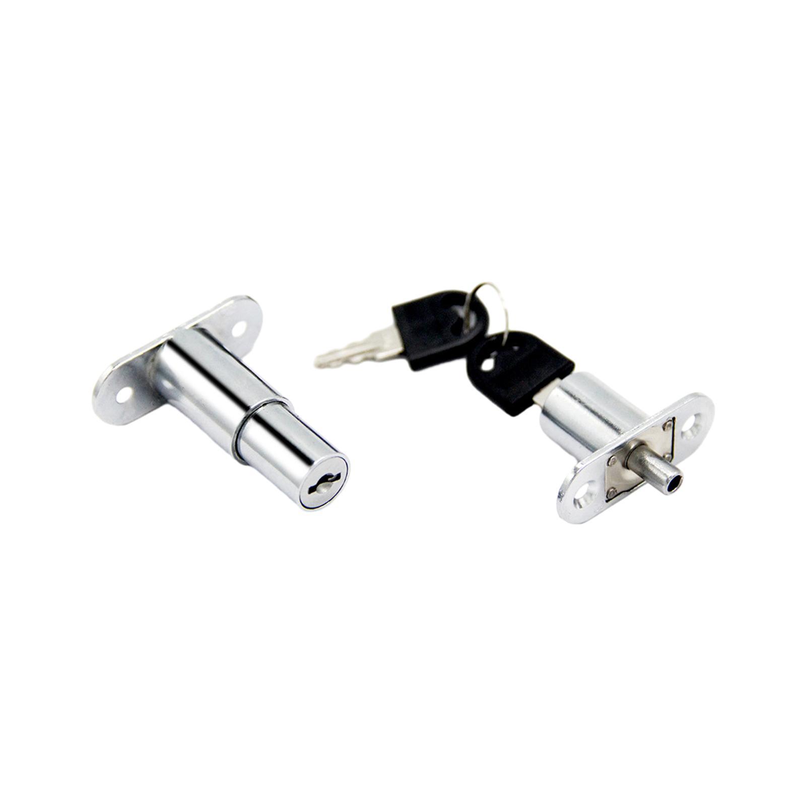 Sliding Door Window Lock Wardrobe Lock with Keys Gadget Upgraded Heavy Duty Display Cabinet Lock Counter Lock for Drawer Lock Refrigerator Lock