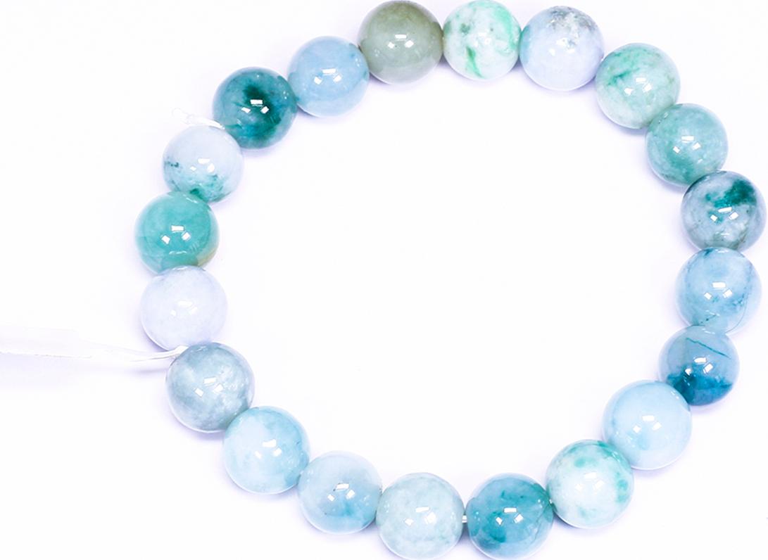 Vòng tay đá cẩm thạch phì thúy size hạt 10mm mệnh hỏa, mộc - Ngọc Quý Gemstones