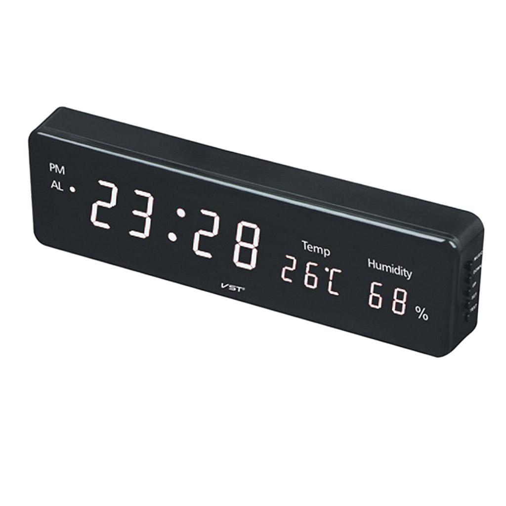 Led Digital Alarm Clock Temperature Humidity Display Clock