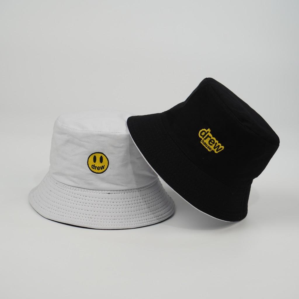 Mũ bucket 2 mặt ️ Nón tai bèo vành tròn thêu hình DREW thời trang form unisex nam nữ N35