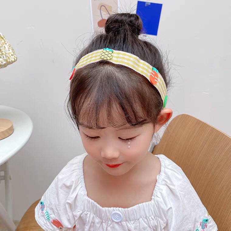 Băng đô/ bờm dán tóc mái Hàn Quốc cho bé mẫu mới siêu hot 2021