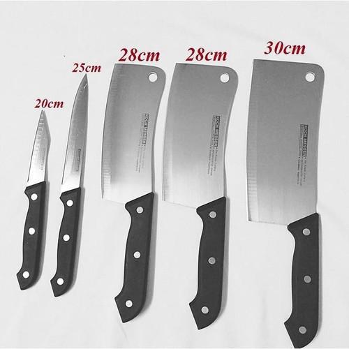 [Combo 5 dao] Bộ 5 dao Thai Lan cao cấp, trọn bộ dao 5 món dao gọt hoa quả dao thái thịt, Bộ dao nhà bếp