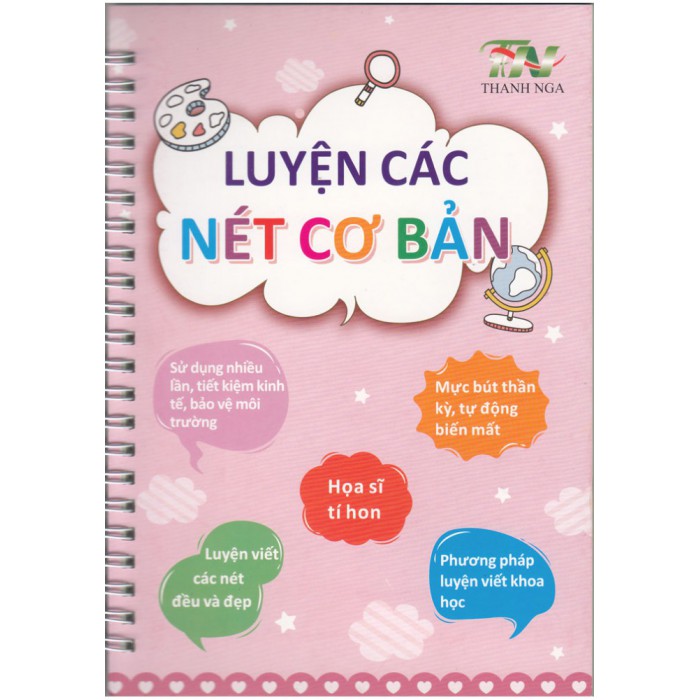 Bộ 3 sách luyện các nét cơ bản, viết chữ số đẹp