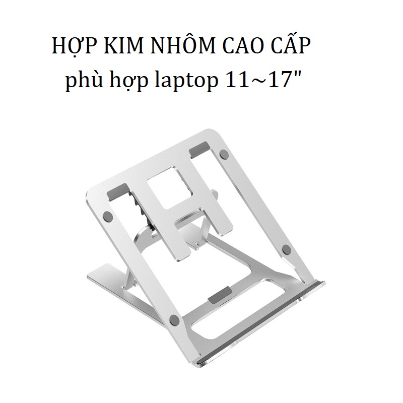 Giá đỡ laptop nhôm tản nhiệt có thể chỉnh độ cao cho laptop notebook