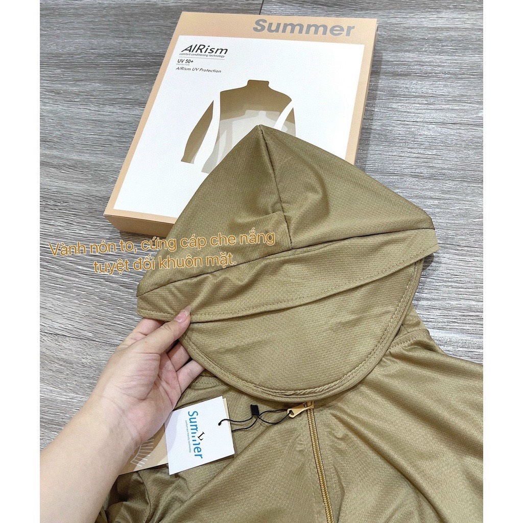 ÁO CHỐNG NẮNG NỮ 2 LỚP MŨ VÀNH SÀNH ĐIỆU CHE NẮNG CỰC TỐT MORRIES