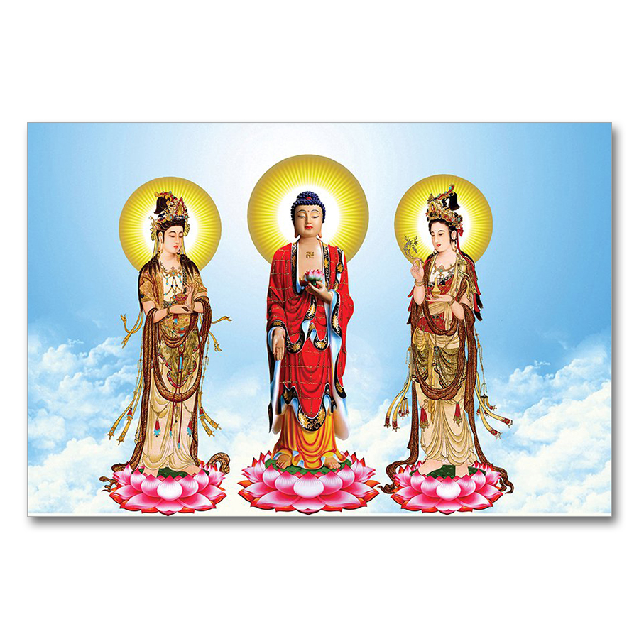 Tranh Phật Giáo Tam Thánh
