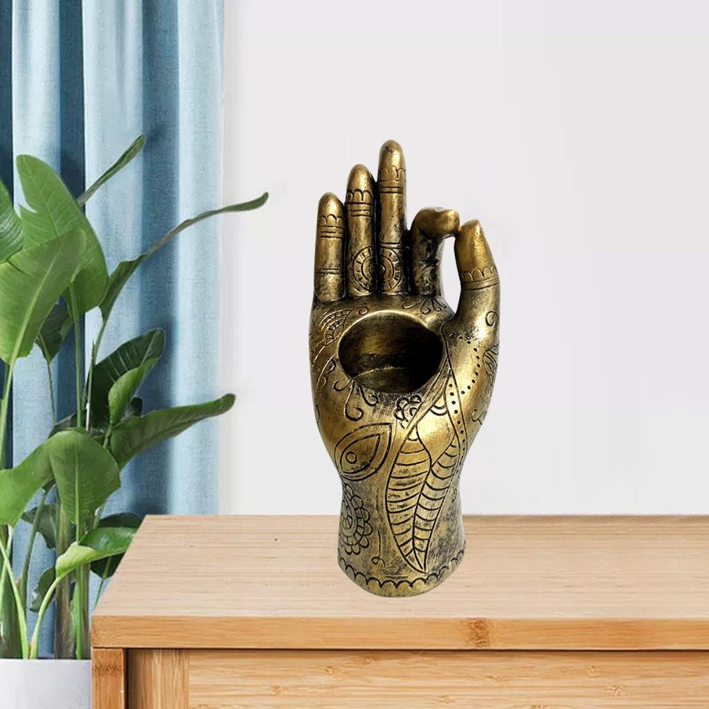 Buddha Yoga Mudra  Shape Candle Holder Meditation Room   Ornament