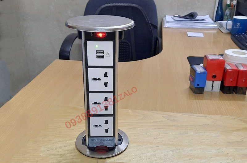 Ổ cắm âm bàn đảo đa năng Sinoamigo STP-1S (3 ổ điện đa năng, 2 ổ sạc USB 5V-2A) hàng nhập khẩu chính hãng