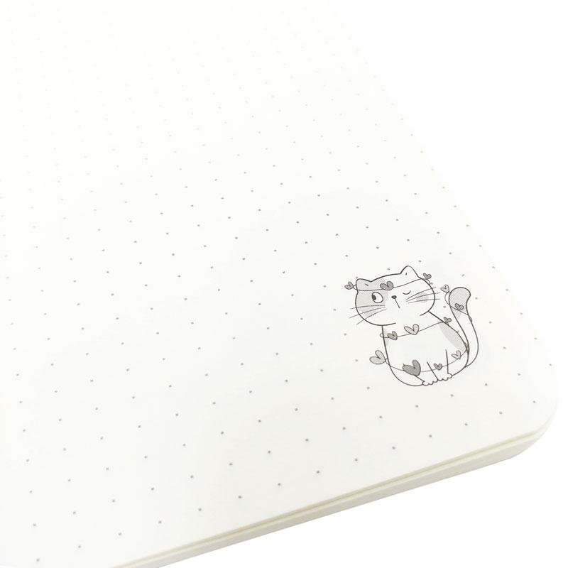 Sổ Lò Xo Teen Không Kẻ Có Chấm 80gsm Sweet Cats - The Sun - Mẫu 2