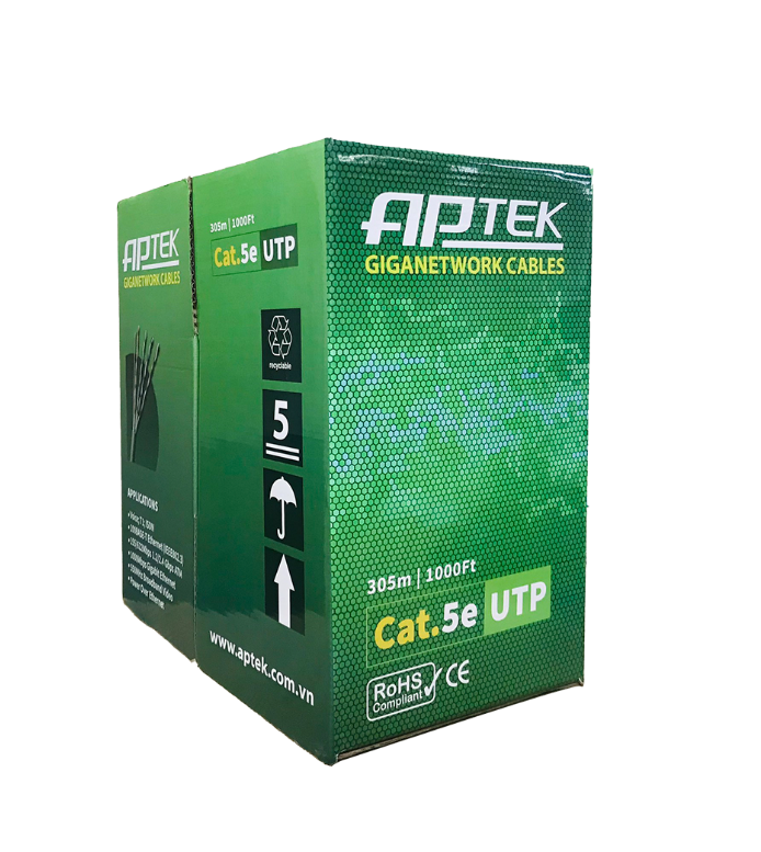 Cáp mạng APTEK CAT5e UTP Copper - Hàng chính hãng