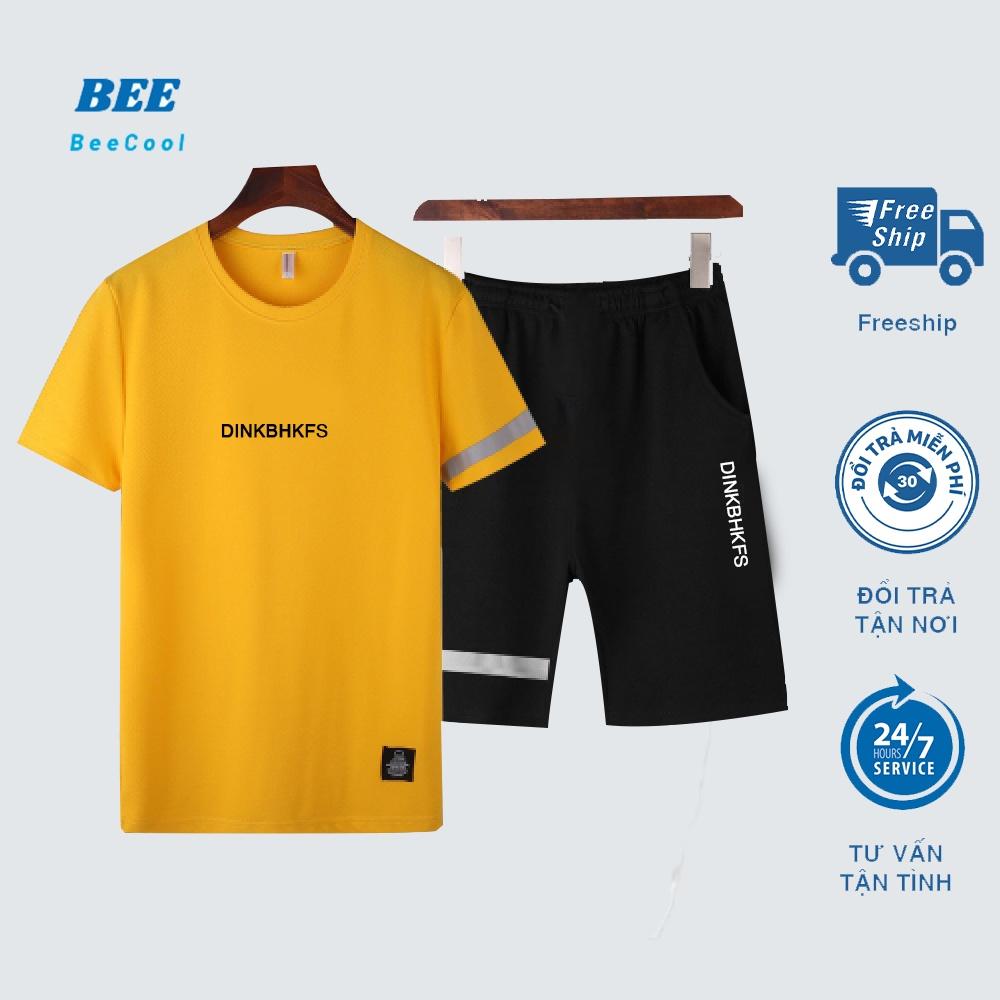 Đồ bộ thể thao unisex nam nữ mẫu phối chữ kiểu Dinkbhkfs độc lạ, kiểu dáng hiện đại mặc đẹp mọi lứa tuổi