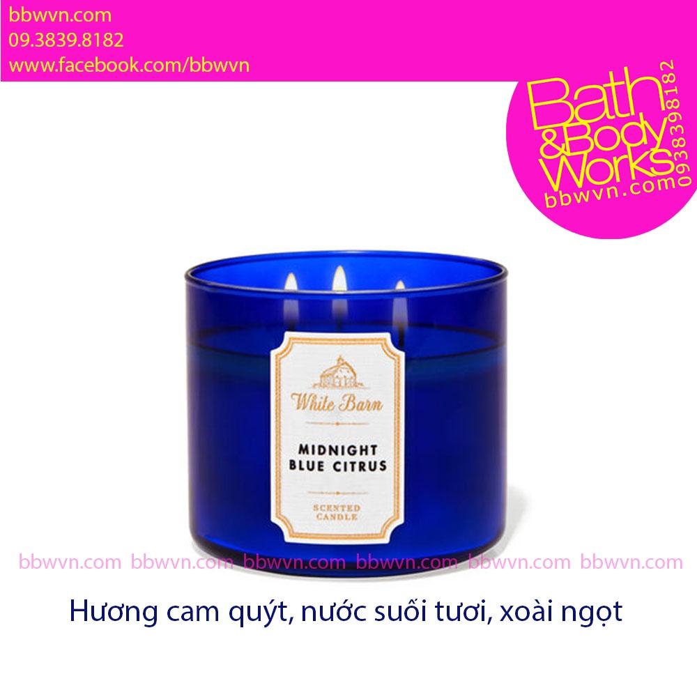 Nến thơm Bath and Body Works Midnight Blue Citrus 3 bấc