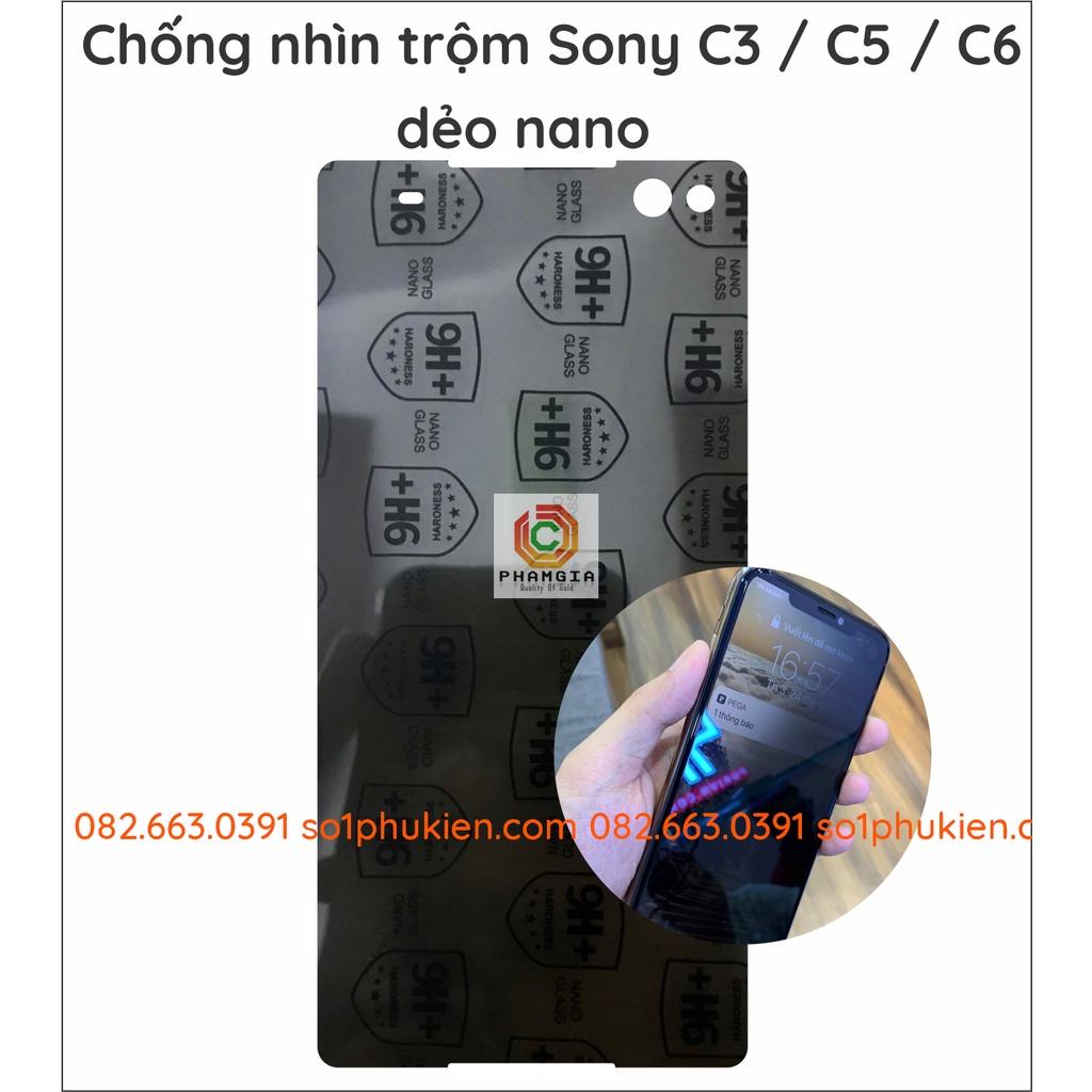 Dán cường lực chống nhìn trộm cho Sony C3 / C5 / C6 / L1 / L2 dẻo nano