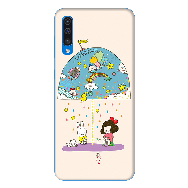 Ốp lưng dành cho điện thoại Samsung Galaxy A50 hình Thỏ Trắng - Hàng chính hãng