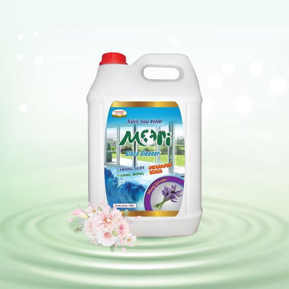 NƯỚC LAU KÍNH MORI HƯƠNG LAVENDER GIÚP BỀ MẶT KÍNH CỦA BẠN LUÔN SÁNG BÓNG NAY CÓ THÊM CAN 10L MỚI SIÊU LỚN, SIÊU TIẾT KIỆM