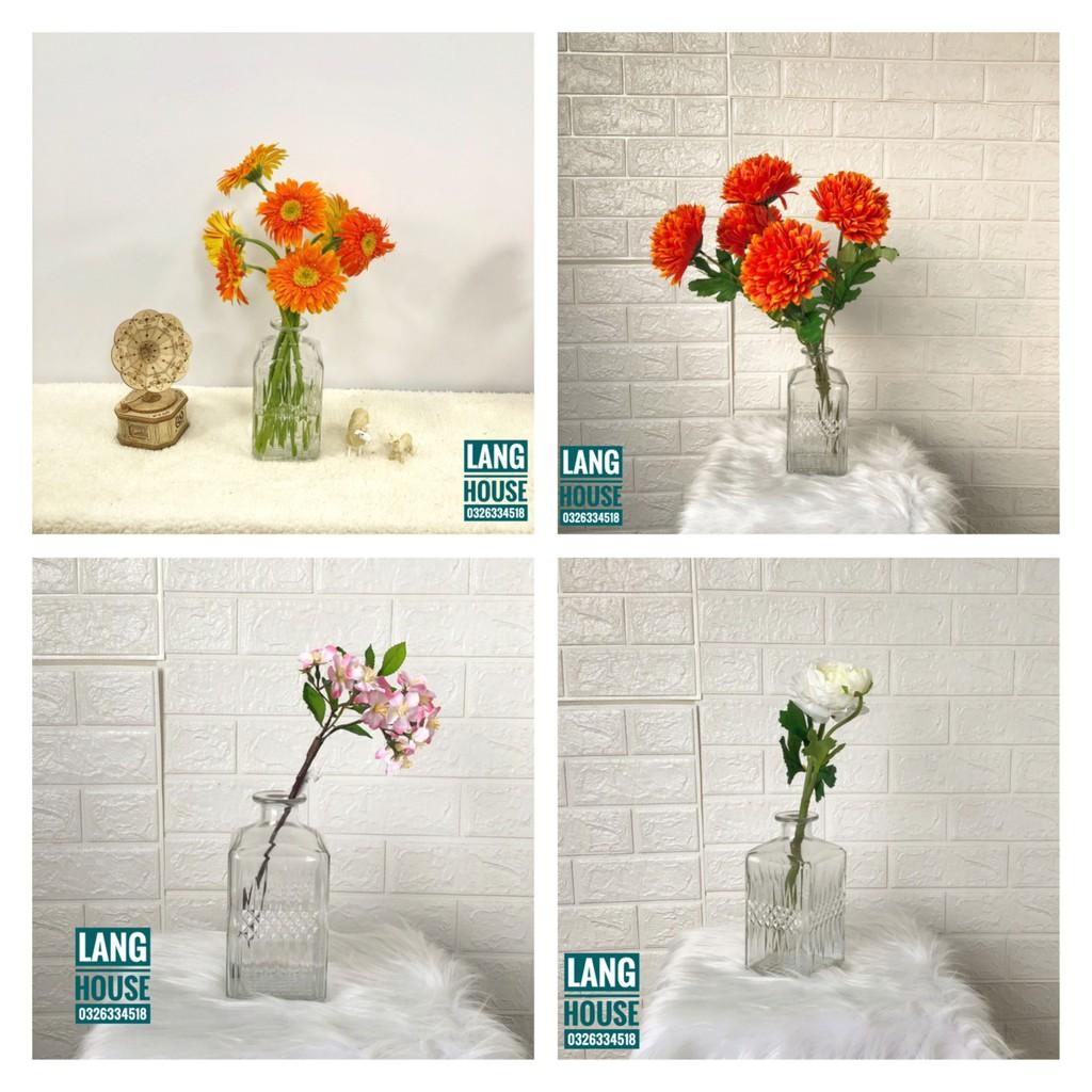 Bình Hoa - LỌ CẮM HOA THUỶ TINH CÓ HOA VĂN