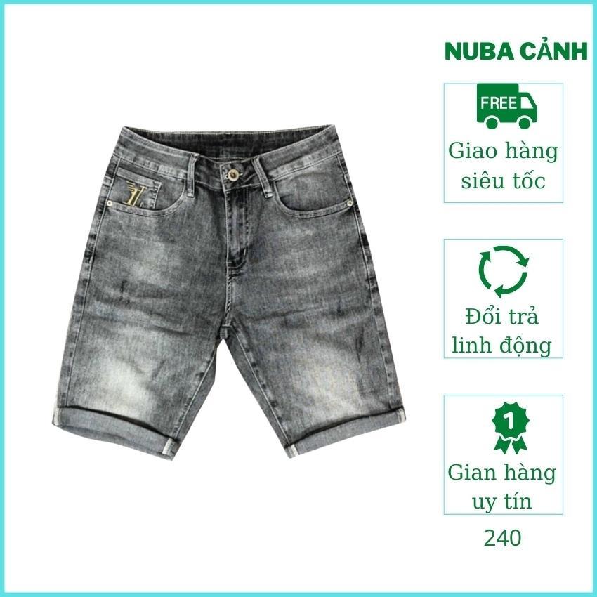 Quần short jean nam chất bò cá tính trẻ trung, NUBA 240