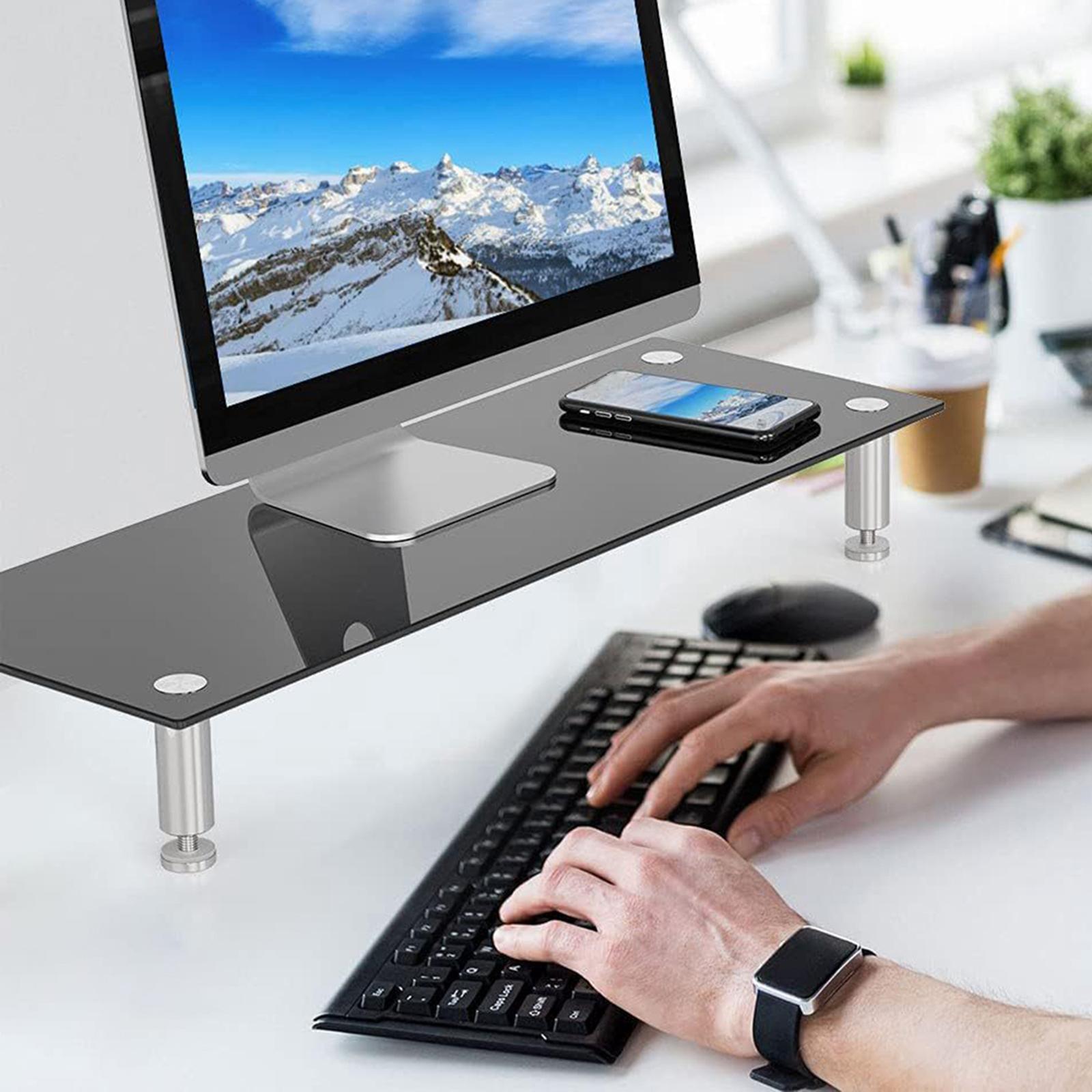 Monitor Stand Riser Shelf Ergonomic for WiFi Router Media Boxes Game Console