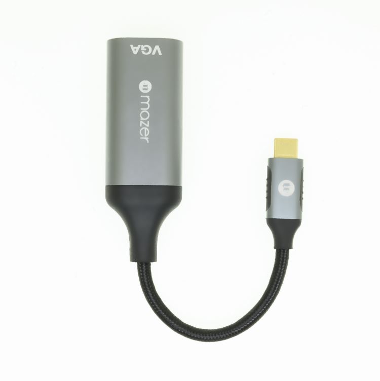 Bộ Chuyển Đổi Mazer ALU USB-C to VGA 1080P Adapter - Hàng Chính Hãng