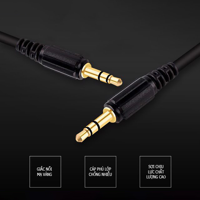 Choseal Q-354 - Cáp Audio Stereo Chuẩn 2 Đầu Đực 3.5 mm - Hàng Chính Hãng