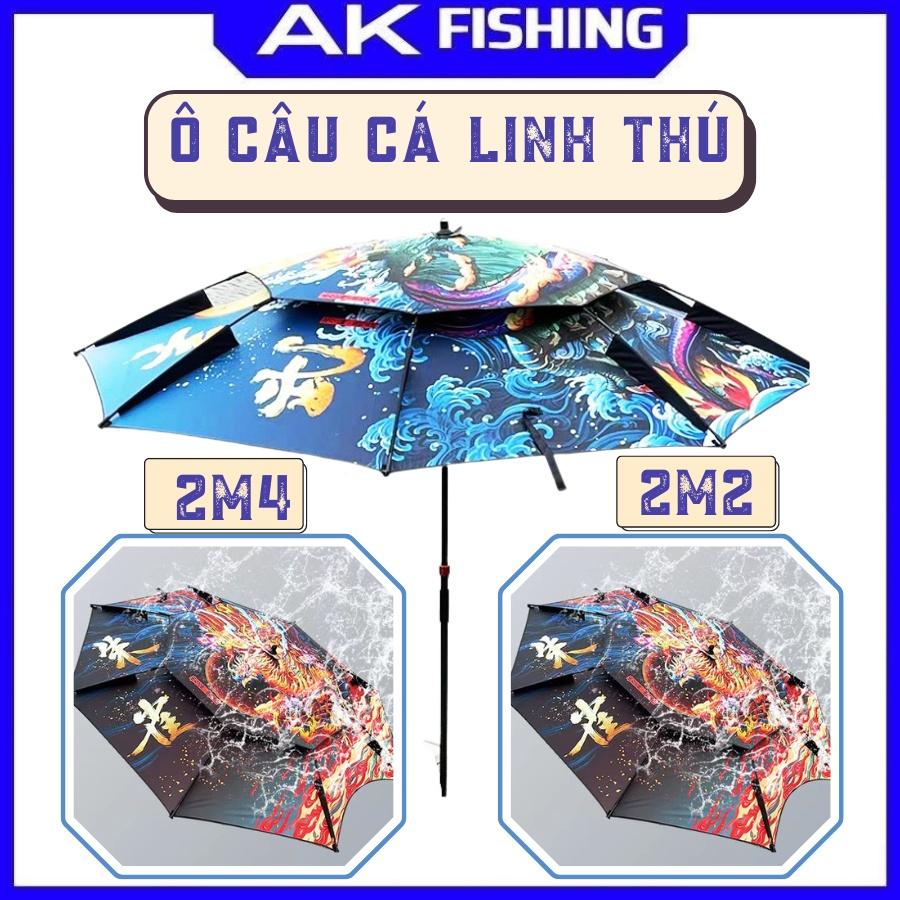 Ô câu cá LINH THÚ 2 tầng cao cấp dù câu cá 2lớp dày dặn chóng Tia UV 22m 2m4 đồ phụ kiện câu đài chất lượng giá rẻ