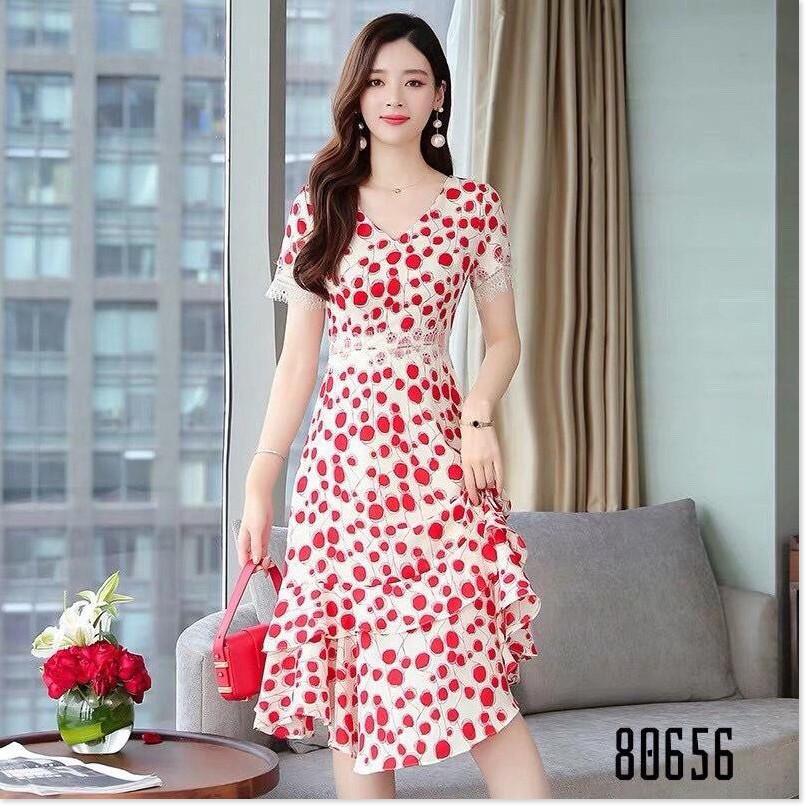 Đầm xòe họa tiết CHẤM BI cực đẹp dành cho các chị em
