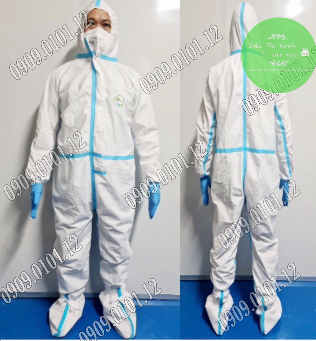 Đồ bảo hộ y tế level 3 7 món cao cấp SHB pro mask đầy đủ giấy kiểm định