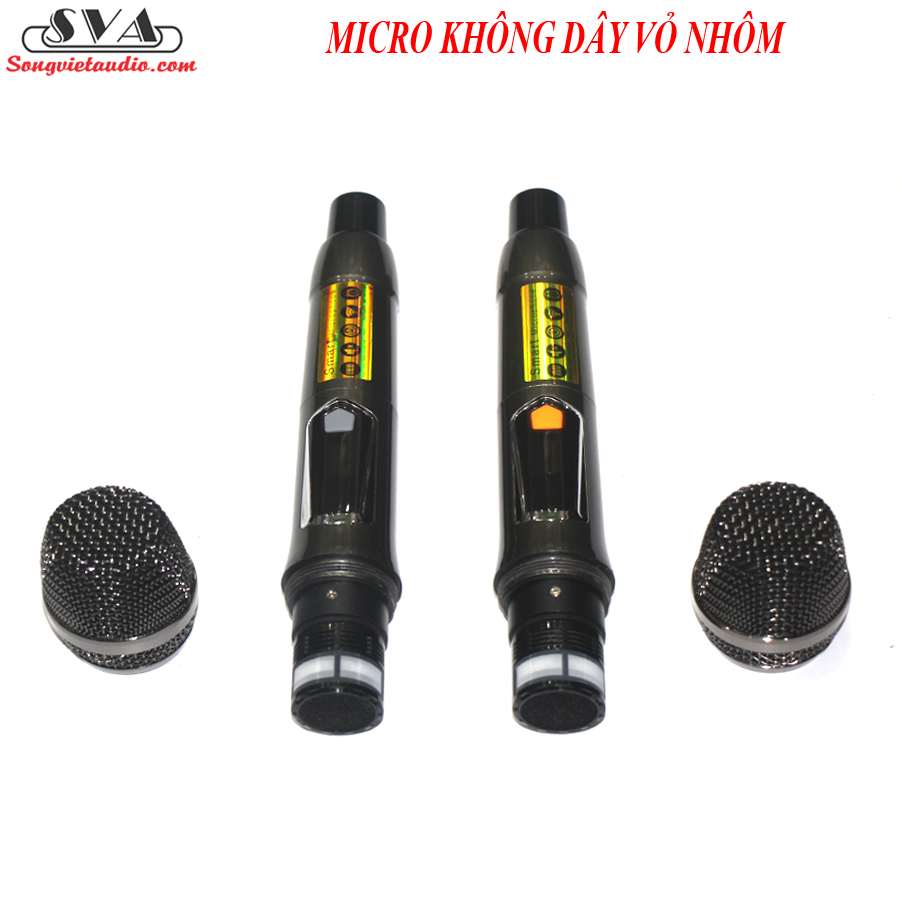 MICRO KHÔNG DÂY LOA KÉO, AMPLI SET TẦN SỐ VÀ VOLUME TRÊN MICRO - 1 CẶP