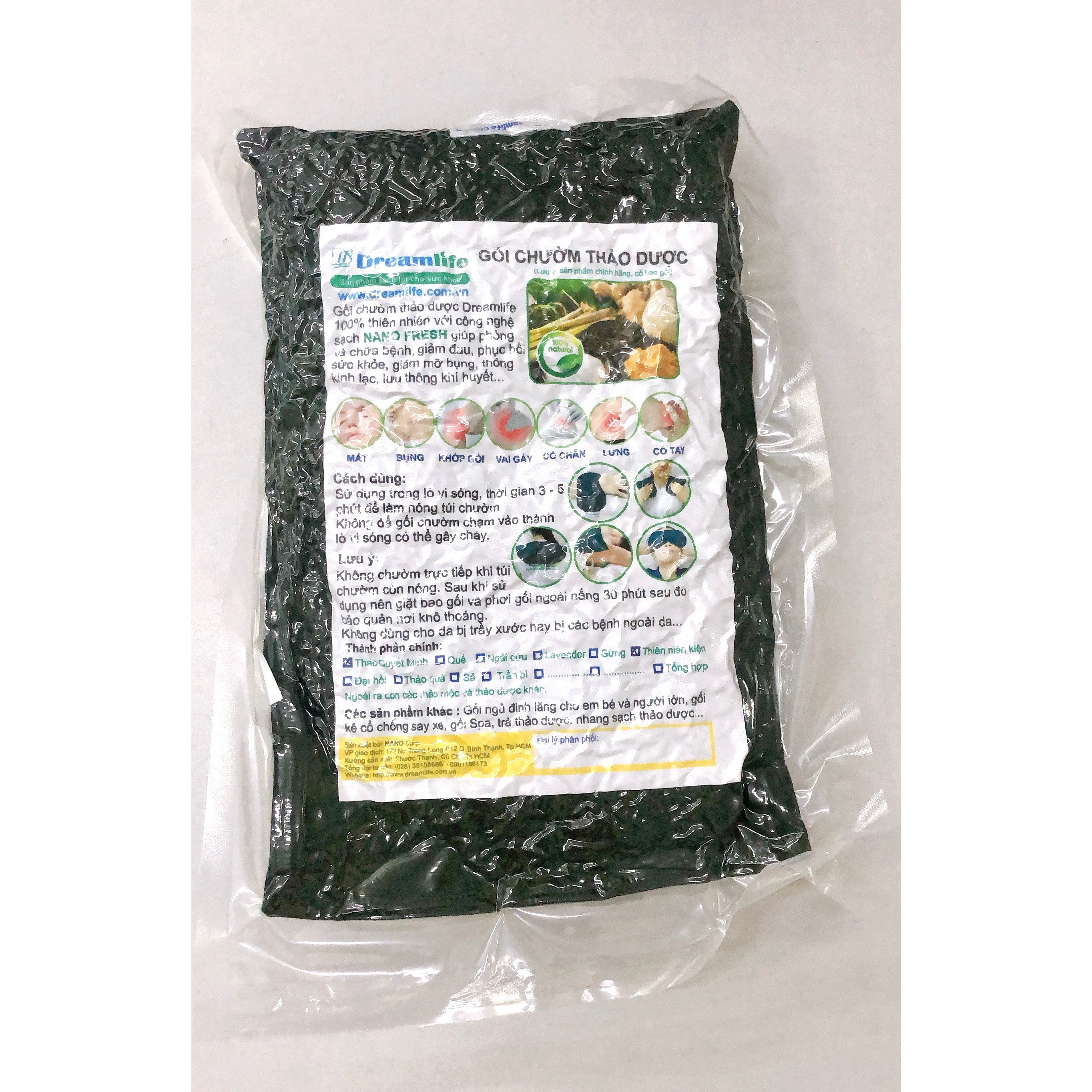 GỐI CHƯỜM NÓNG THẢO DƯỢC DÀNH CHO BỤNG -