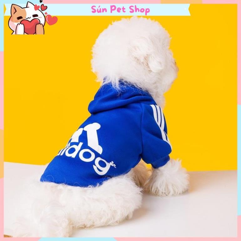 Áo nỉ Hoodie Adidog cho thú cưng, áo mùa đông cho chó mèo