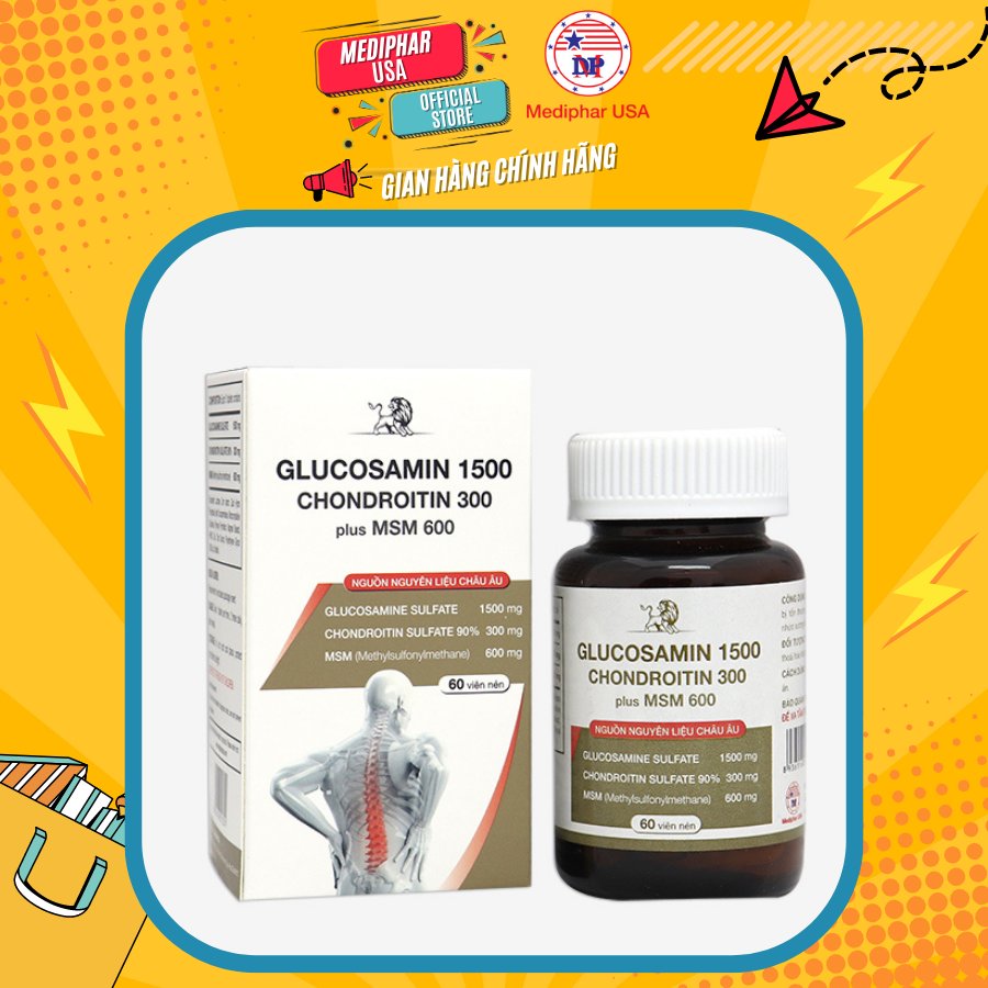 Thực phẩm hỗ trợ xương khớp - GLUCOSAMIN 1500 – CHONDROITIN PLUS MSM