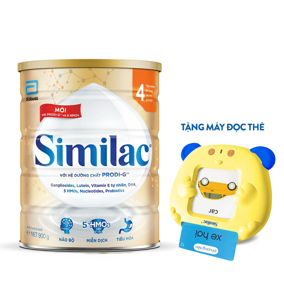 Lon Similac 4 900g (Dành cho trẻ 2-6 tuỗi) -  tặng Máy đọc thẻ