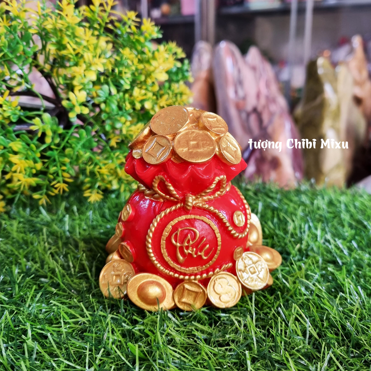 Túi vàng chữ Phúc - Phú Quý Bình An - mẫu túi màu đỏ