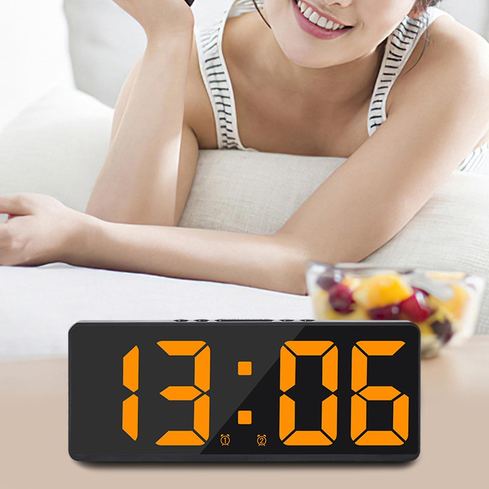 Digital Electronic   Snooze USB Large Display Dimmer Calendar