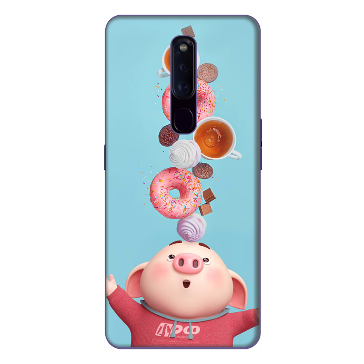 Ốp lưng điện thoại Oppo F11 Pro hình Heo Con Ăn Bánh - Hàng chính hãng