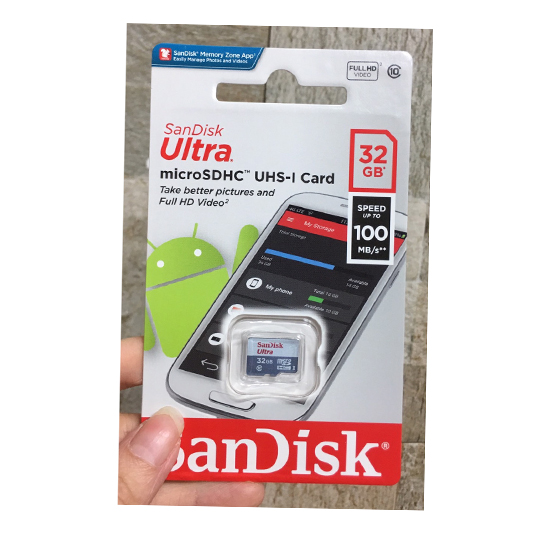 Thẻ nhớ SanDisk Ultra microSDHC UHS-I 32GB 100MB/s Class 10 - Hàng chính hãng