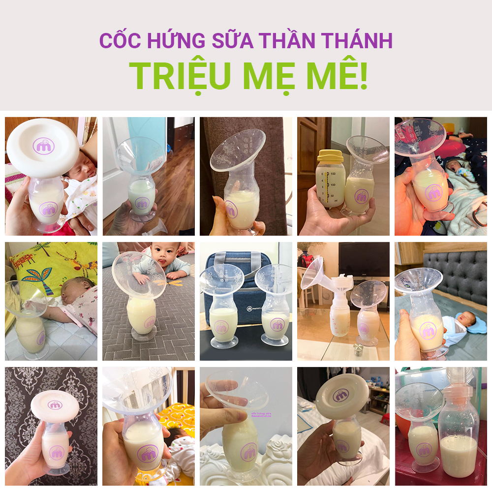 Cốc Hứng Sữa Mama’s Choice, Hút Sữa Rảnh Tay, Chất Liệu Silicone Cao Cấp, Chứng Nhận An Toàn FDA - 1 Cốc